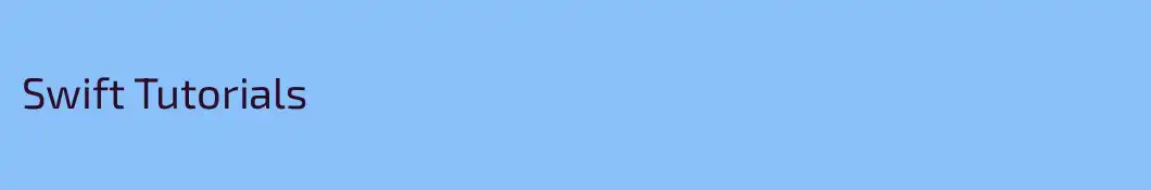 Swift Tutorials